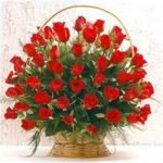 75 Red Roses Basket