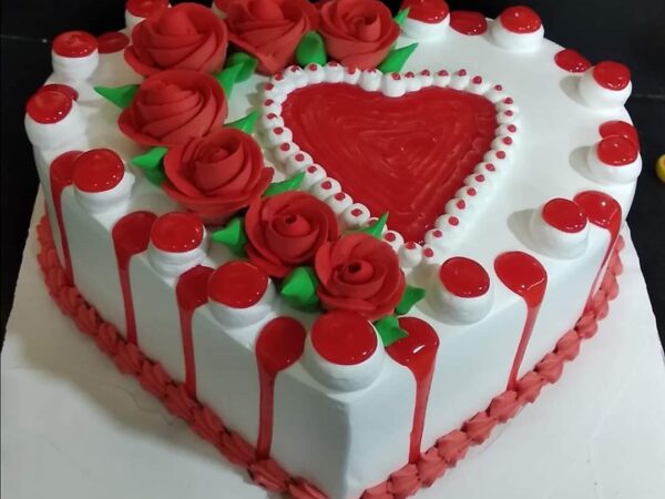 Heart Raspberry Cake