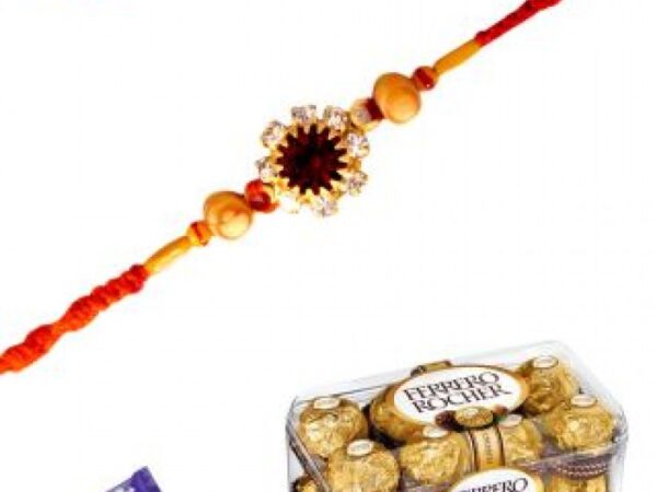 16 Pc Ferrero Rocher with Fancy Rakhi