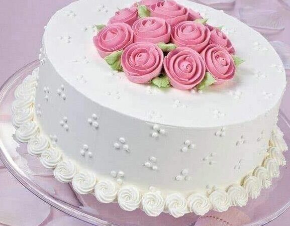 Vanilla Pinky Rose Cake