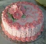 Strawberry Vanilla Rose Cake