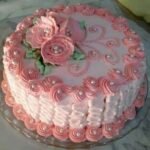Strawberry Vanilla Rose Cake