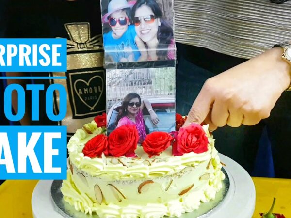Photo Pulling Surprise Cake