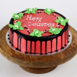 Red Chocolate Christmas Cake
