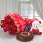 Special Cake Flower Hamper