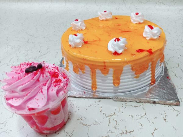 Free Strawberry Mousse With Orange Cake