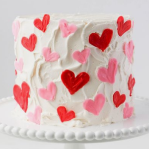 Vanilla Valentines Day Cake