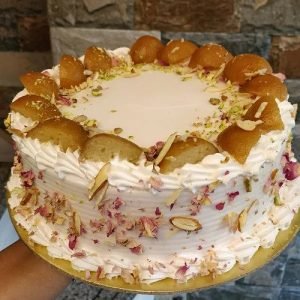 Gulab Jamum Pista Cake in Asansol, Online Cake Delivery in Asansol